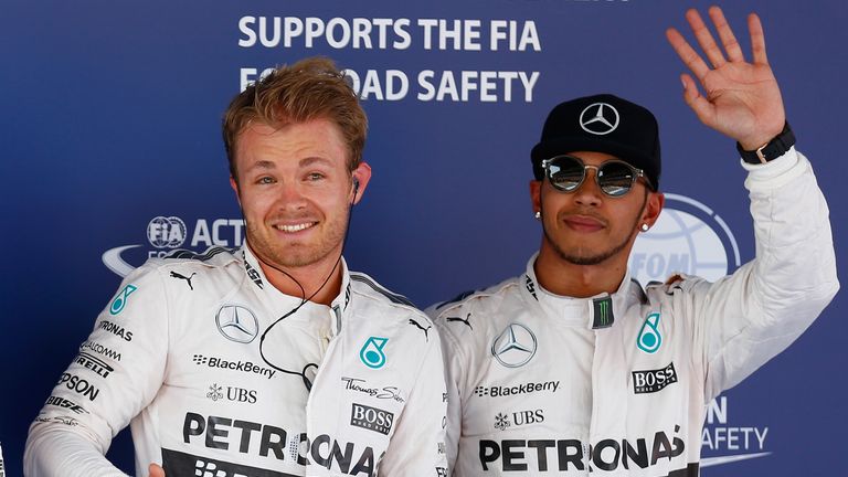 Nico Rosberg and Lewis Hamilton