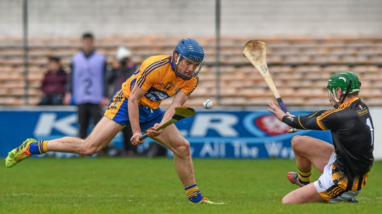 Shane O'Donnell Clare scores past Kilkenny goalkeeper Eoin Murphy