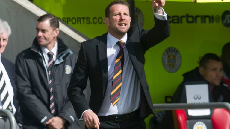 Motherwell manager Ian Baraclough during Saturday's 2-1 defeat at St Mirren