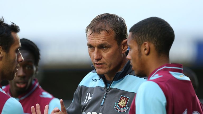  West Ham United coach Ian Hendon makes a point during the pre-season match between Northampton Town and West Ham United 