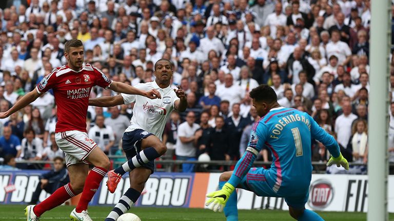 Beckford's hat-trick was completed in the 57th minute