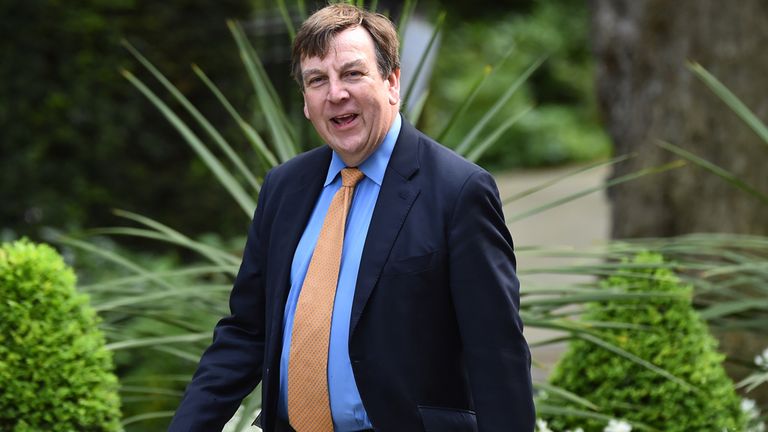 John Whittingdale: On his way for a meeting at 10 Downing Street on Monday when he was appointed Secretary of State for Culture, Media and Sport