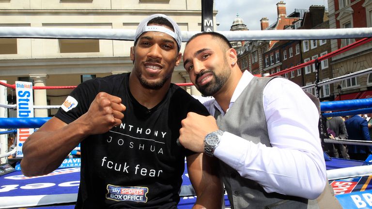 Anthony Joshua and Paulie Malignaggi