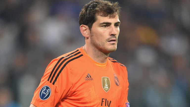 TURIN, ITALY - MAY 05: Iker Casillas of Real Madrid looks on during the UEFA Champions League semi final match between Juventus and Real Madrid at Juventus