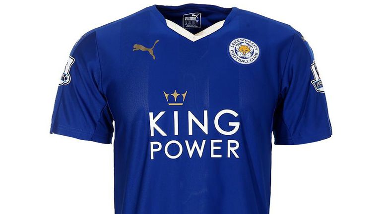 Leicester's 2015/16 kit features gold highlights on the collar and sleeves