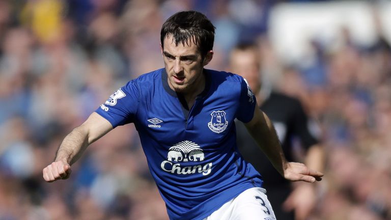 LIVERPOOL, ENGLAND - APRIL 4:  Leighton Baines of Everton during the Barclays Premier League match between Everton and Southampton at Goodison Park on Apri