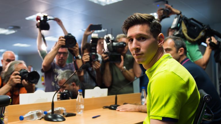 Lionel Messi, Barcelona press conference, Champions League