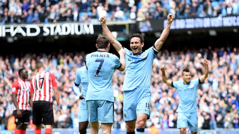 Manchester City's Frank Lampard celebrates