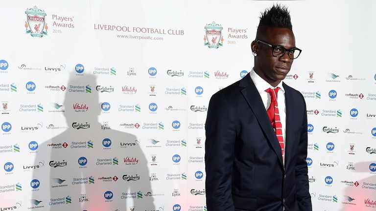 Mario Balotelli was also at the Echo Arena for Liverpool's awards night