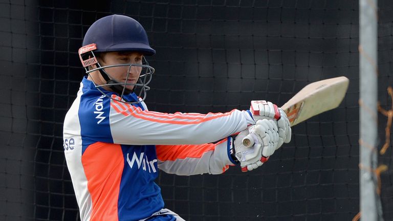 England captain James Taylor bats during a nets session