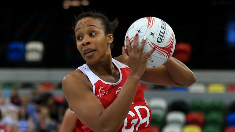 Pamela Cookey: In action on 100th international appearannce