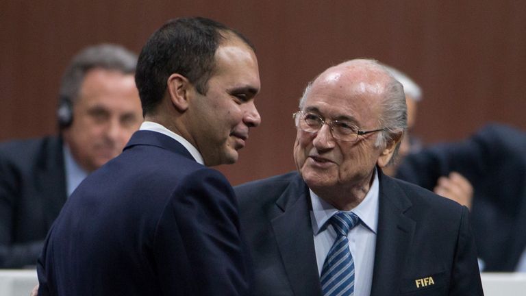 Jordanian Prince Ali bin al Hussein, FIFA vice president and Challenger to Joseph S. Blatter for the FIFA presidency