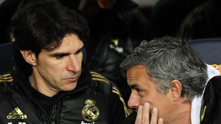 Aitor Karanka and Jose Mourinho pictured together at Real Madrid