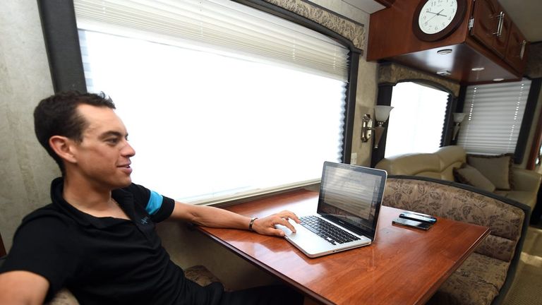 The mobile home of Richie Porte at the 2015 Giro d'Italia