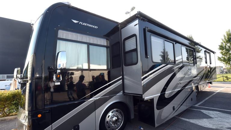 The mobile home of Richie Porte at the 2015 Giro d'Italia