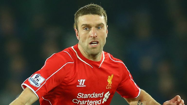 LIVERPOOL, ENGLAND - FEBRUARY 07:  Rickie Lambert of Liverpool in action during the Barclays Premier League match between Everton and Liverpool at Goodison