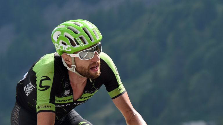 Ryder Hesjedal attacks on stage nineteen of the 2015 Tour of Italy