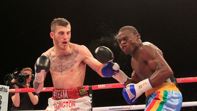  LUSTIG.COMMONWEALTH AND WBC INTERNATIONAL SILVER WELTERWEIGHT TITLES.SAM EGGINGTON V JOSEPH LAMPTEY.EGGINGTON WINS