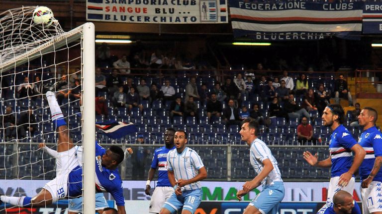 Lazio's Santiago Gentiletti scores from close range