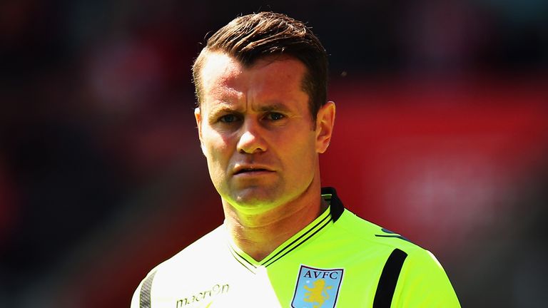 SOUTHAMPTON, ENGLAND - MAY 16:  Aston Villa goalkeeper Shay Given looks on during the Barclays Premier League match between Southampton and Aston Villa at 