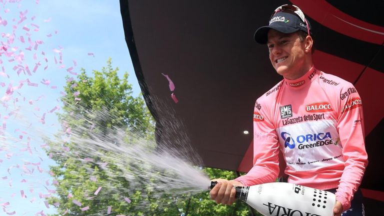 Simon Clarke became the third Orica-GreenEdge rider to claim the pink jersey in this year's Giro