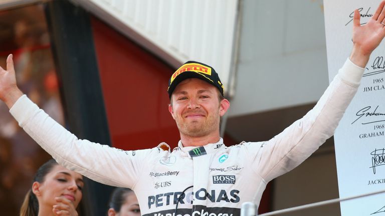 Nico Rosberg celebrates his Barcelona win