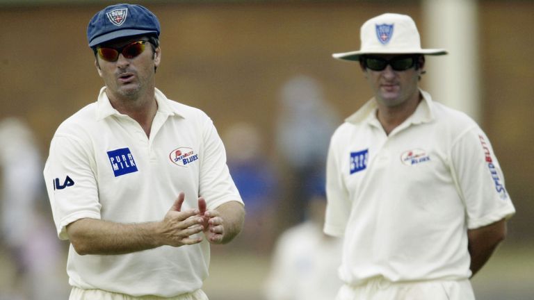 Steve (L) and Mark Waugh: Australian twins hold record for highest stand between brothers