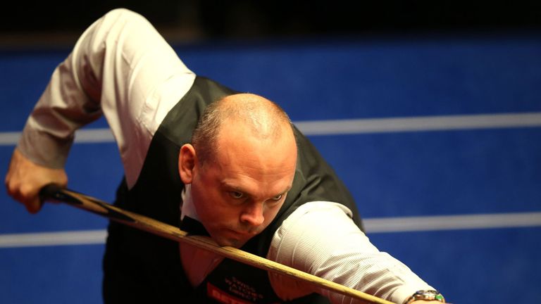Stuart Bingham during his semi final match with Judd Trump at the World Snooker Championship