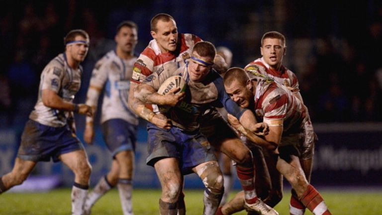 Stuart Dickens: The former Wakefield player (centre) retired in 2012