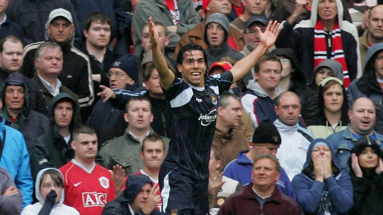 Carlos Tevez scored West Ham's winner at Old Trafford on the final day of the season in 2007