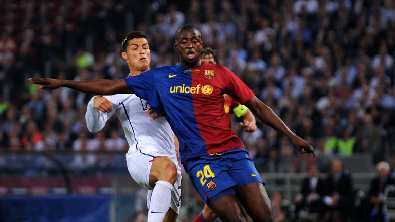 Toure featured for Barcelona in the 2009 Champions League final
