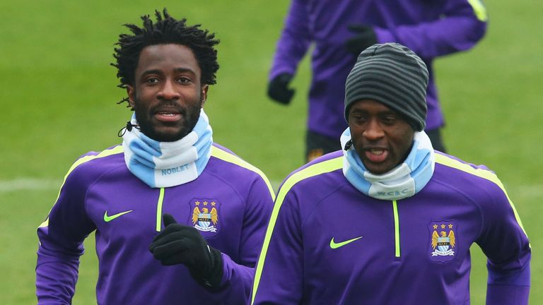 Wilfred Bony (L) and Yaya Toure