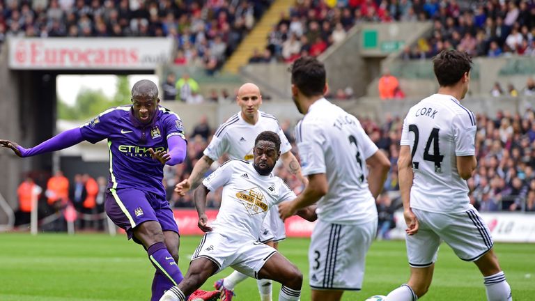 Yaya Toure opened the scoring for Manchester City