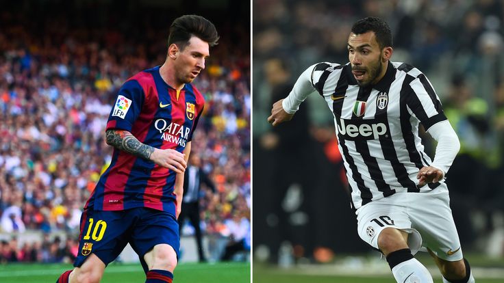 Barcelona's Lionel Messi and Juventus's Carlos Tevez will meet in the Champions League final in Berlin