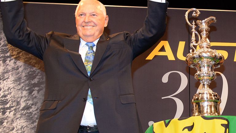 Alan Bond: Photographed during a 30th anniversary  function in 2013 to celebrate Australia's victory in the America's Cup