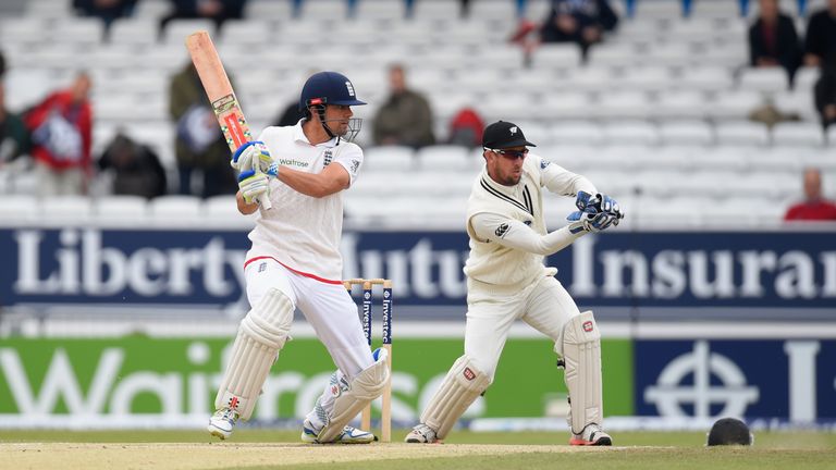 Alastair Cook cuts for four