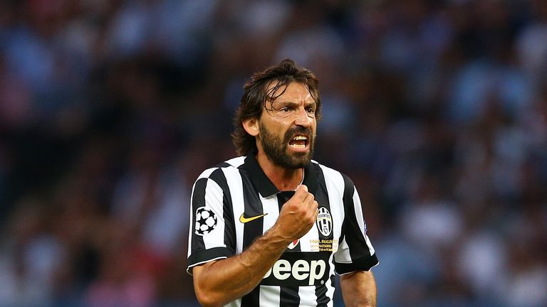 Andrea Pirlo of Juventus gestures during the UEFA Champions League Final between Juventus and FC Barcelona