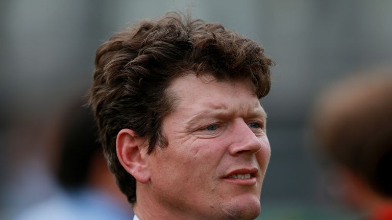 Trainer Andrew Balding during bet365 Friday at Sandown Racecourse, Surrey.