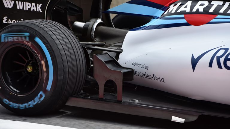 Williams  winglet on rear floor 