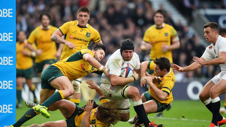 Ben Morgan scored two tries in England's win over the Wallabies last November