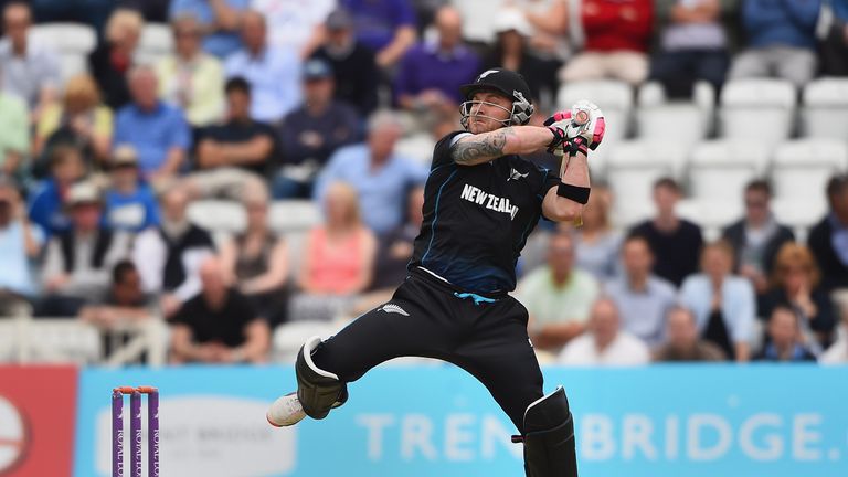 Brendon McCullum of New Zealand in action