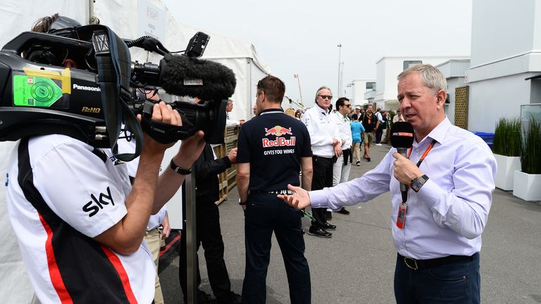 Martin Brundle of Sky F1 at the 2015 Canadian GP