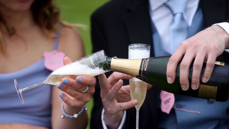 Champagne is served on Ladies Day