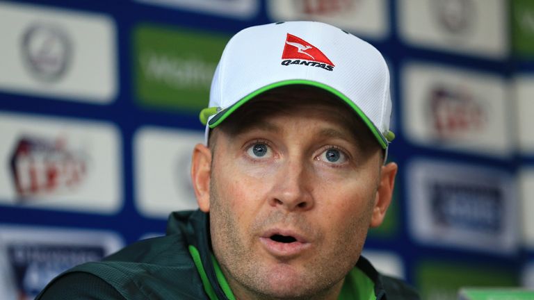 Michael Clarke during Sunday's press conference 