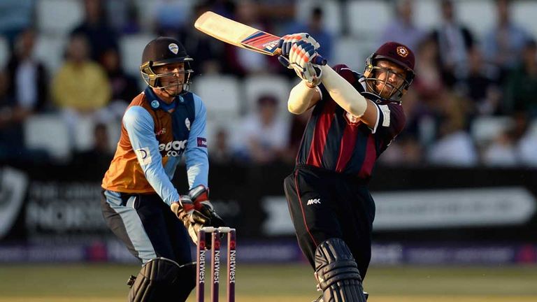 David Willey in swashbuckling form for the Northants Steelbacks