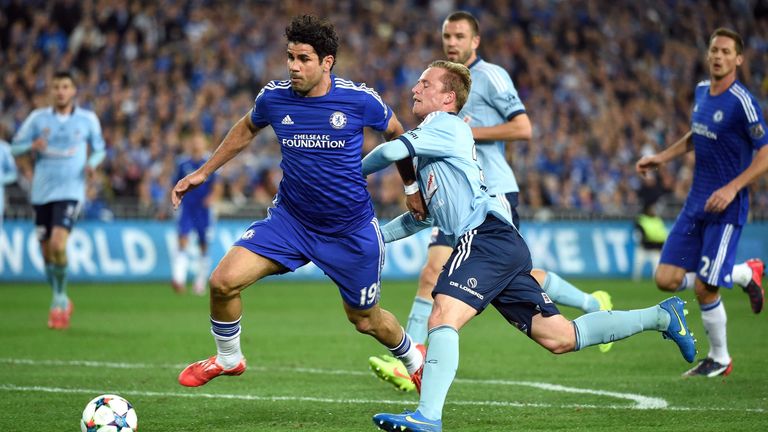 Diego Costa played 40 minutes for Chelsea against Sydney FC