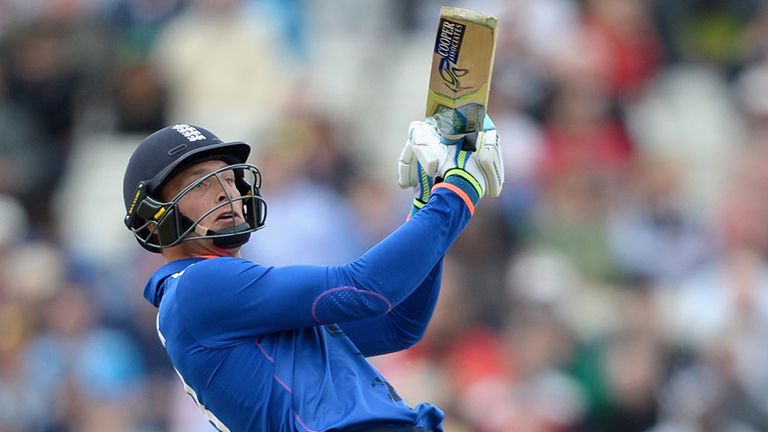 Jos Buttler of England bats during the 1st ODI between England and New Zealand at Edgbaston
