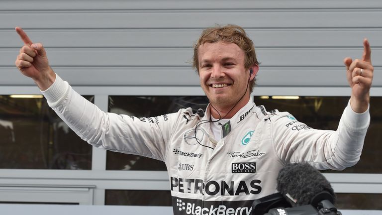 Nico Rosberg celebrates his victory