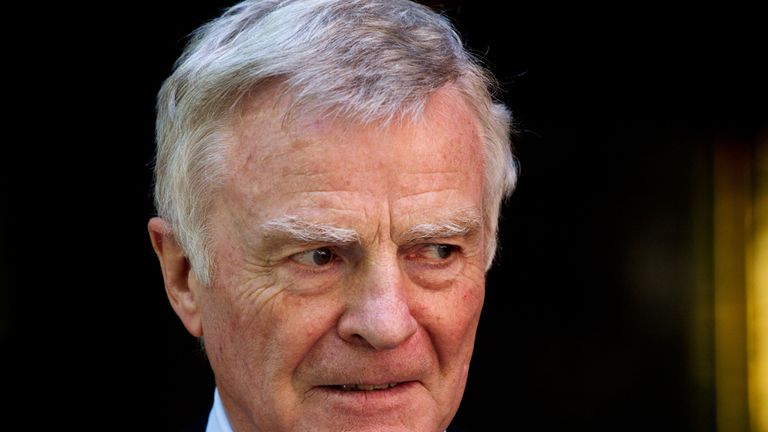 Max Mosley, the former head of Formula One