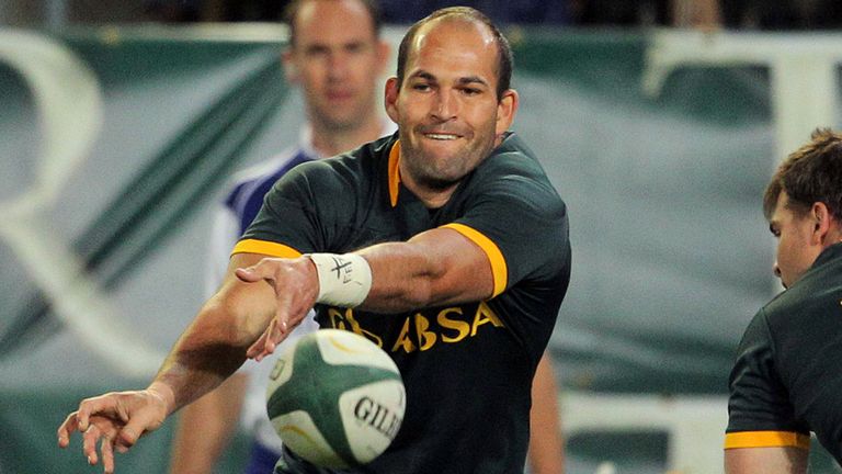 Fourie du Preez on the bench for South Africa